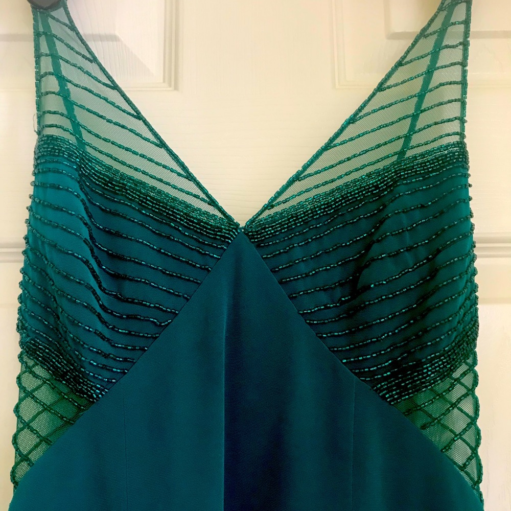 Beaded embellished evening gown.